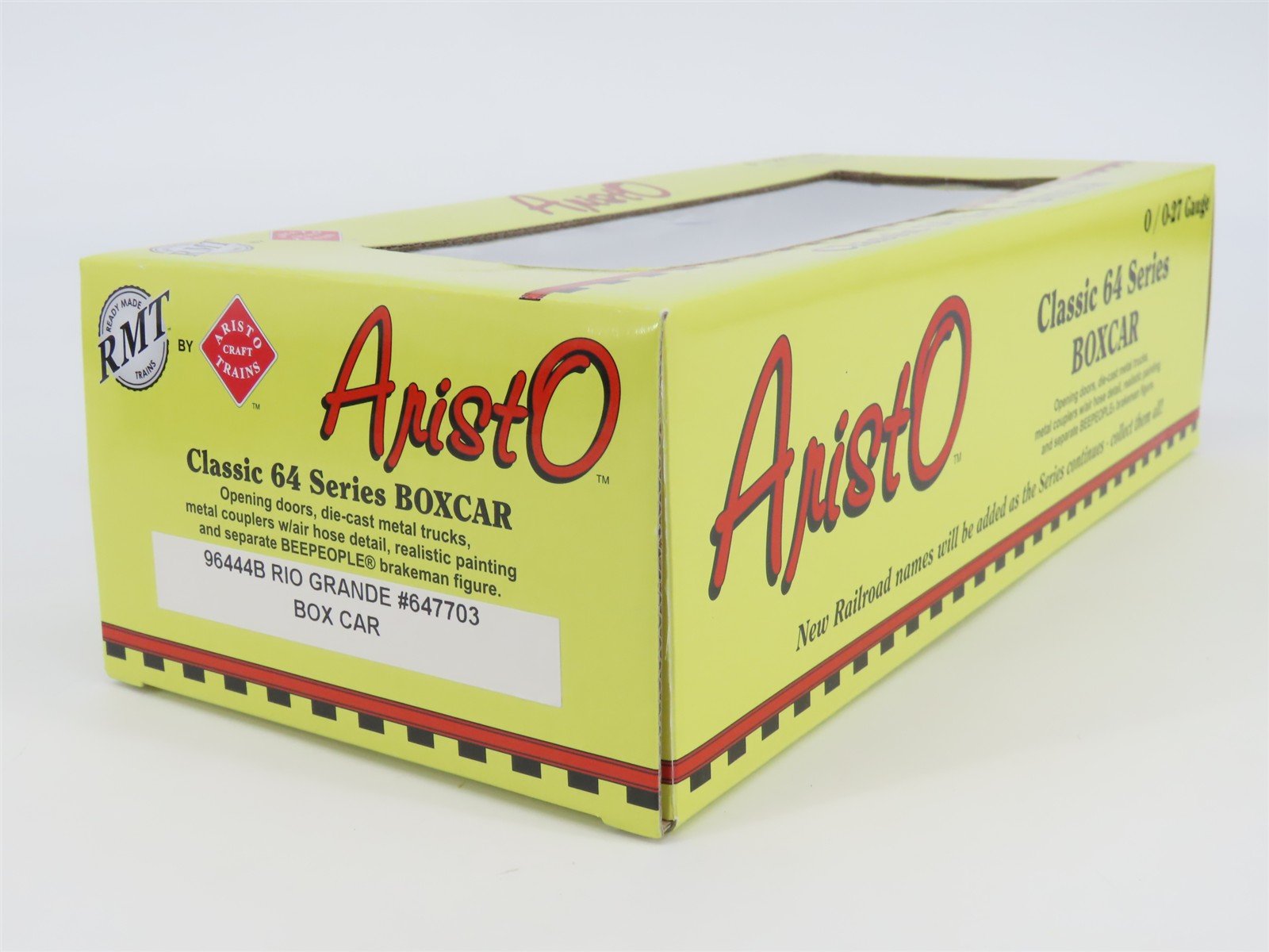 O Gauge 3-Rail Aristocraft 96444B D&RGW Cookie Box Box Car w/Brakeman #647703