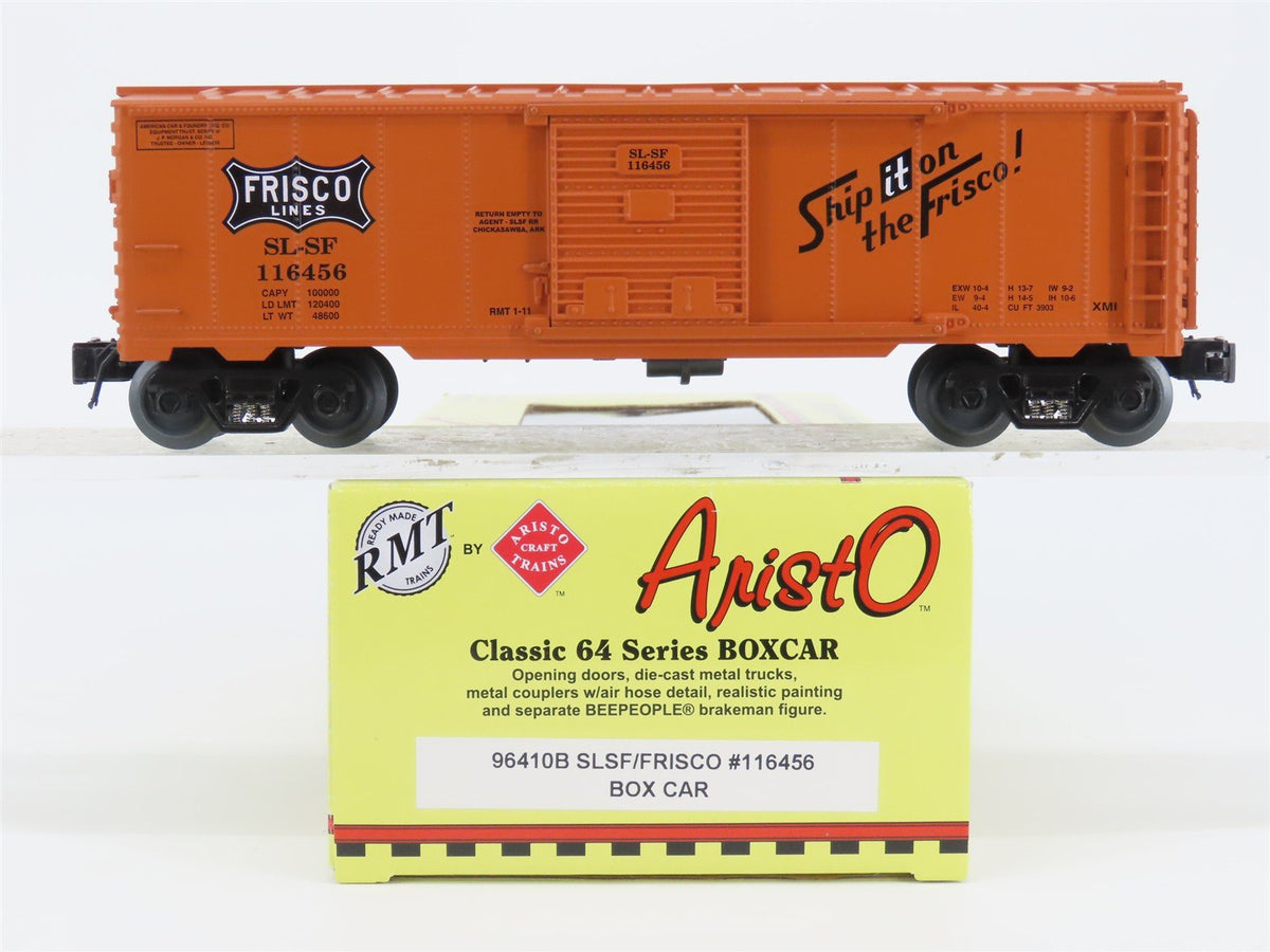 O Gauge 3-Rail Aristocraft 96410B SLSF Frisco Lines Box Car w/Brakeman #116456