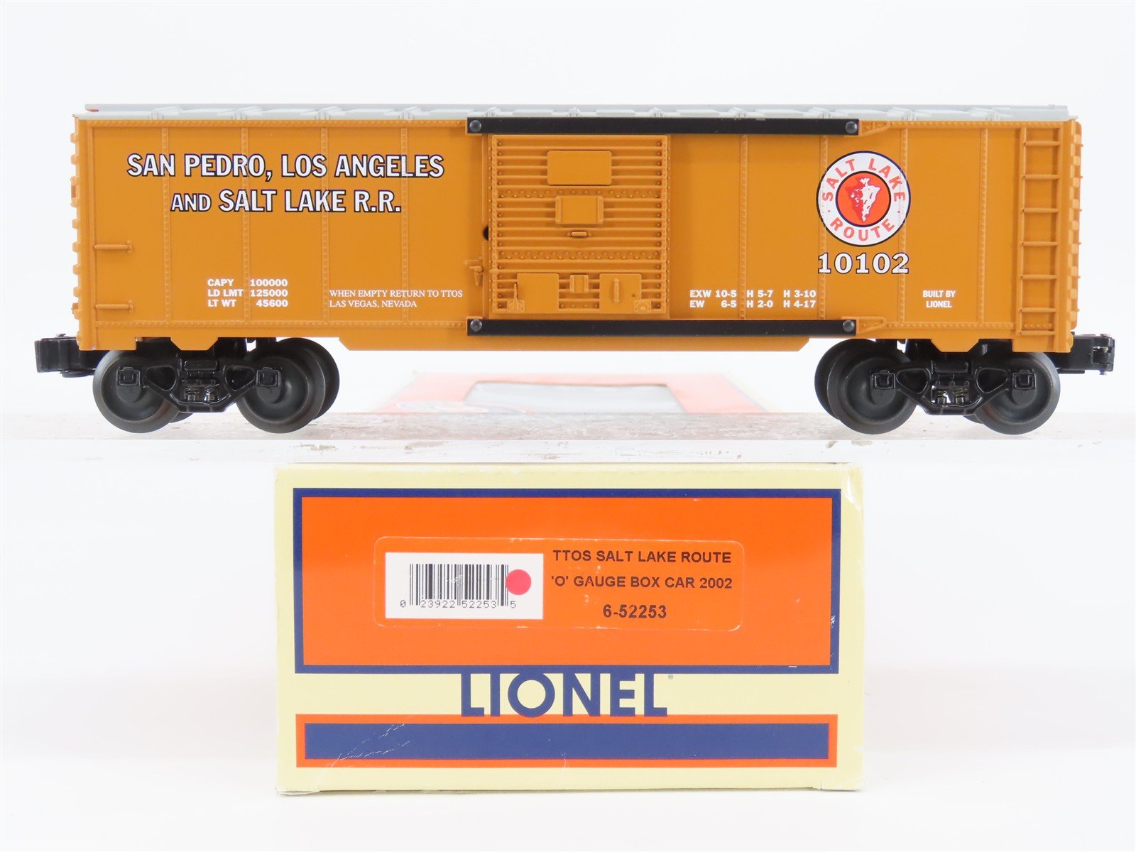 O Gauge 3-Rail Lionel 6-52253 TTOS Salt Lake Route Box Car #10102