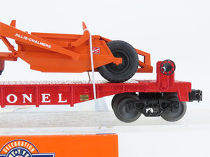 O Gauge 3-Rail Lionel 6-26024 Post War Flat Car w/ MILW Allis-Chalmers Scraper