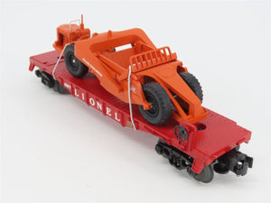 O Gauge 3-Rail Lionel 6-26024 Post War Flat Car w/ MILW Allis-Chalmers Scraper