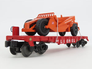 O Gauge 3-Rail Lionel 6-26024 Post War Flat Car w/ MILW Allis-Chalmers Scraper