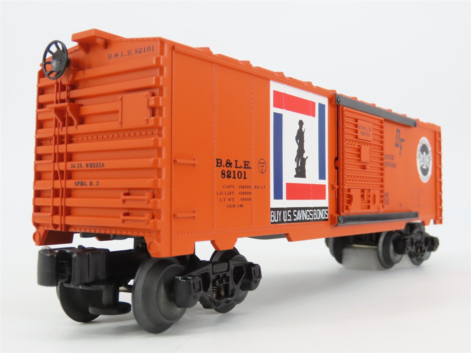 O Gauge 3-Rail Lionel 6-39220 B&LE Bessemer & Lake Erie Box Car #82101