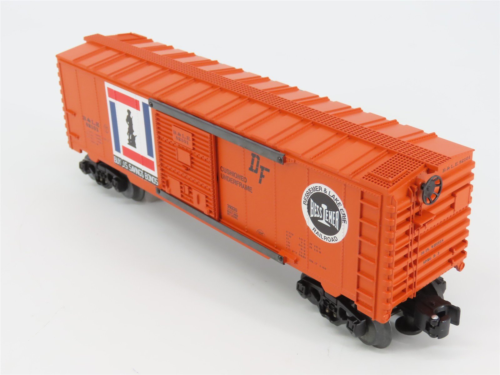 O Gauge 3-Rail Lionel 6-39220 B&LE Bessemer & Lake Erie Box Car #82101