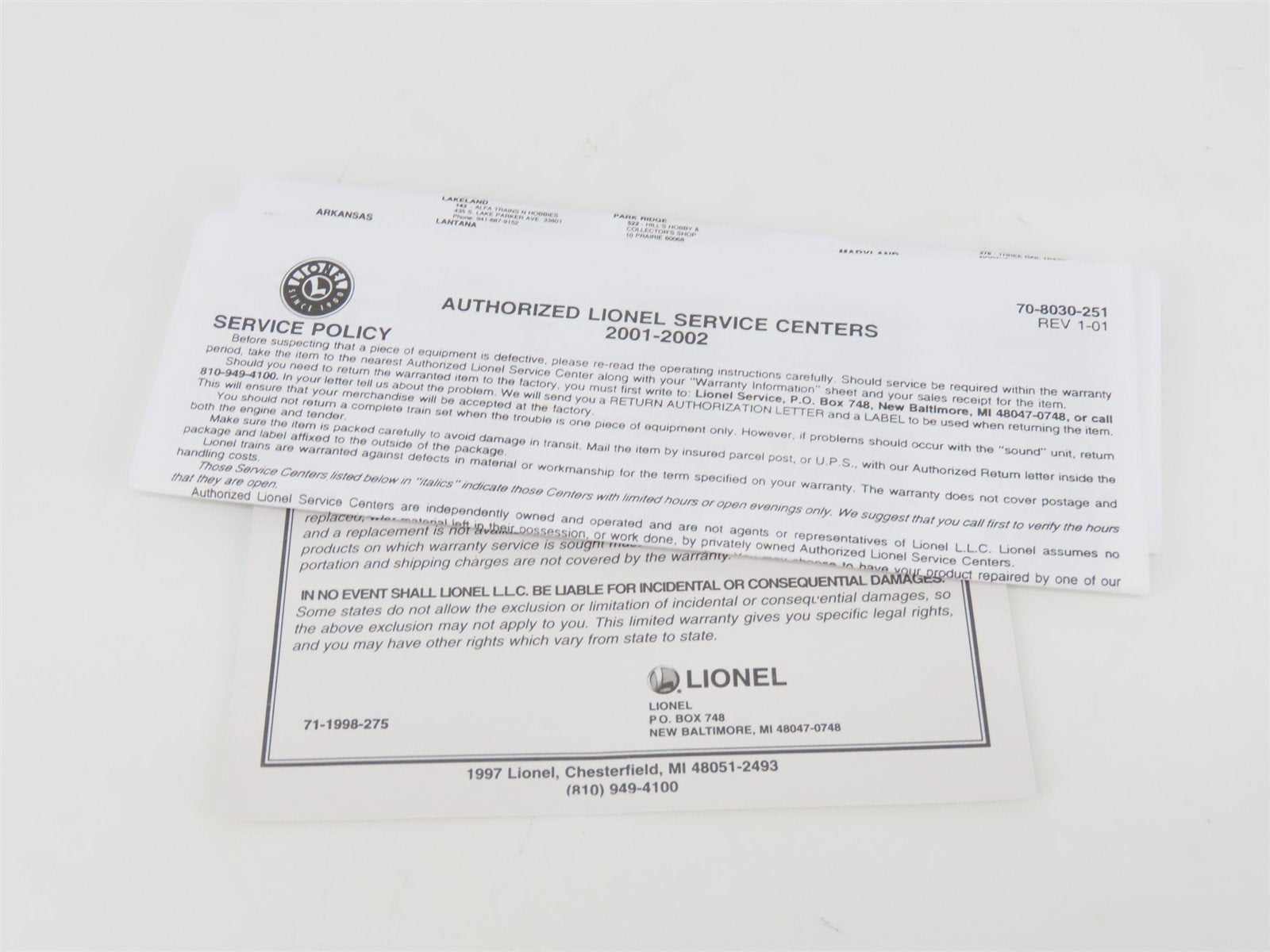 O Gauge 3-Rail Lionel 6-39220 B&LE Bessemer & Lake Erie Box Car #82101