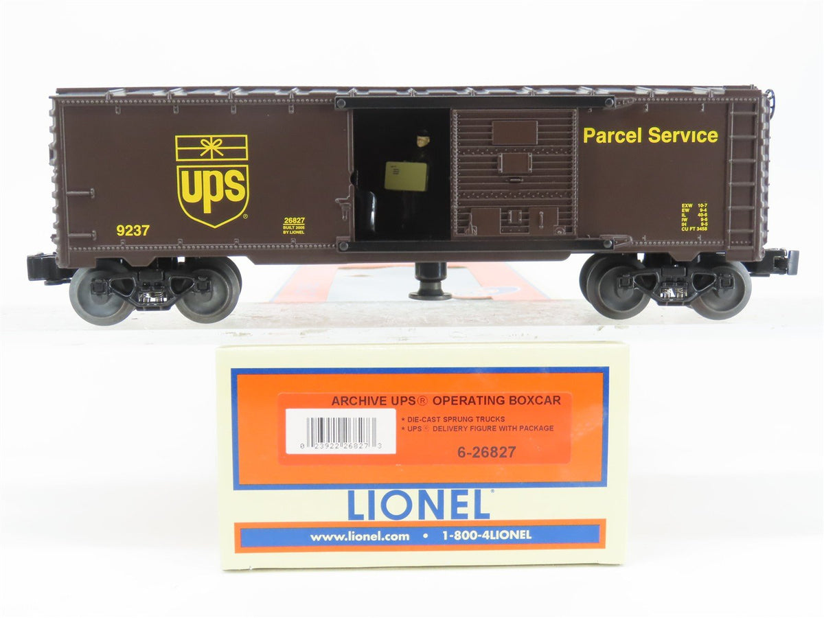 O Gauge 3-Rail Lionel 6-26827 UPS Operating Box Car 9237