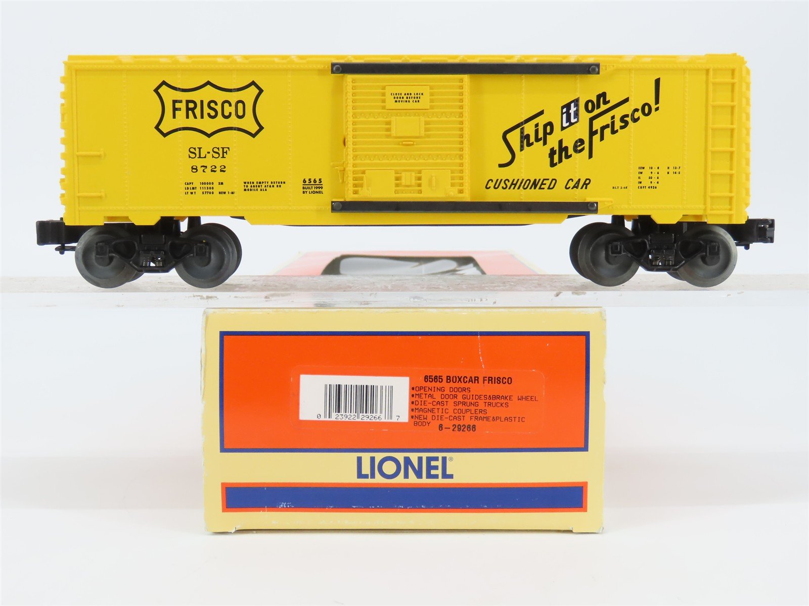 O Gauge 3-Rail Lionel 6-29266 SLSF "Ship it on the Frisco" Box Car #8722