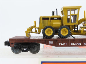 O Gauge 3-Rail Lionel 6-29441 UP Union Pacific Flat Car #53471 w/ CAT Grader