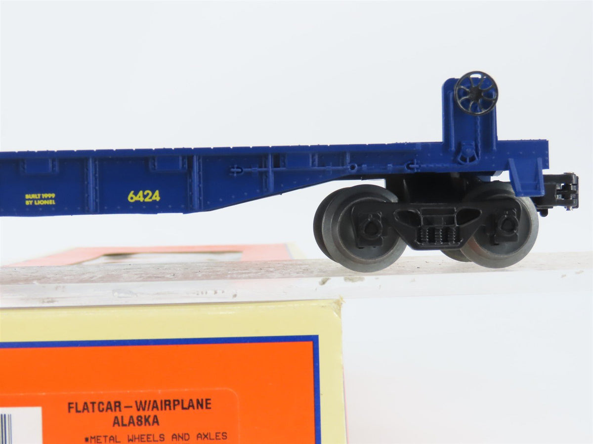 O Gauge 3-Rail Lionel 6-36021 Flatcar #6424 w/Alaska Airlines Airplane