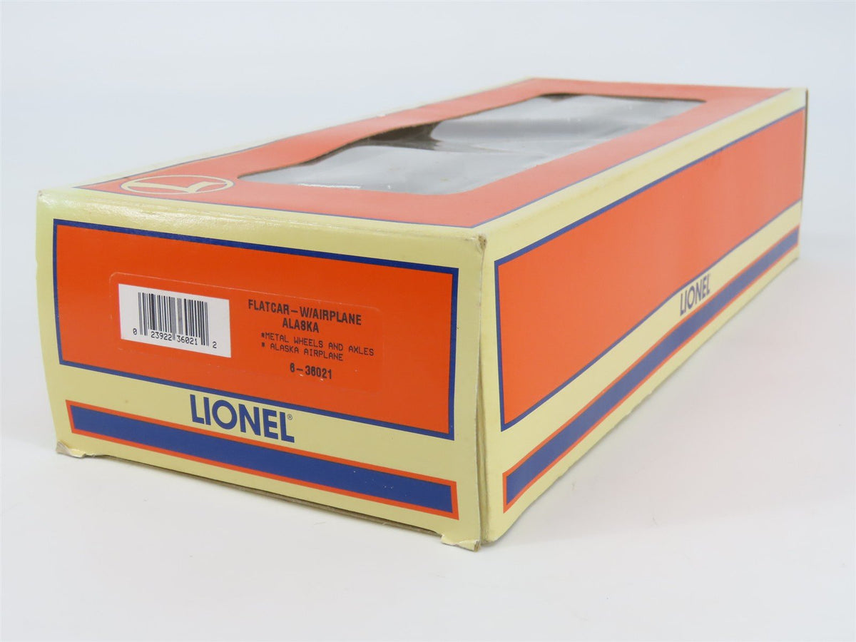 O Gauge 3-Rail Lionel 6-36021 Flatcar #6424 w/Alaska Airlines Airplane