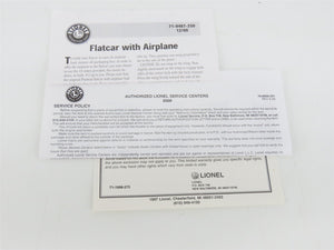 O Gauge 3-Rail Lionel Postwar 6-19487 Flatcar #6800 w/Airplane