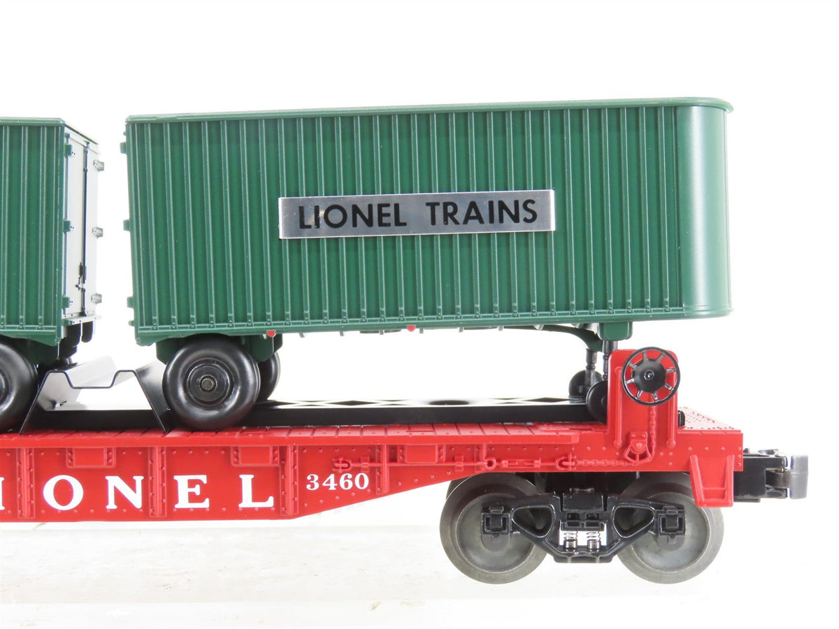 O Gauge 3-Rail Lionel Postwar 6-39423 Lionel Lines Flatcar #3460 w/Trailers