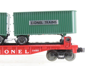 O Gauge 3-Rail Lionel Postwar 6-39423 Lionel Lines Flatcar #3460 w/Trailers