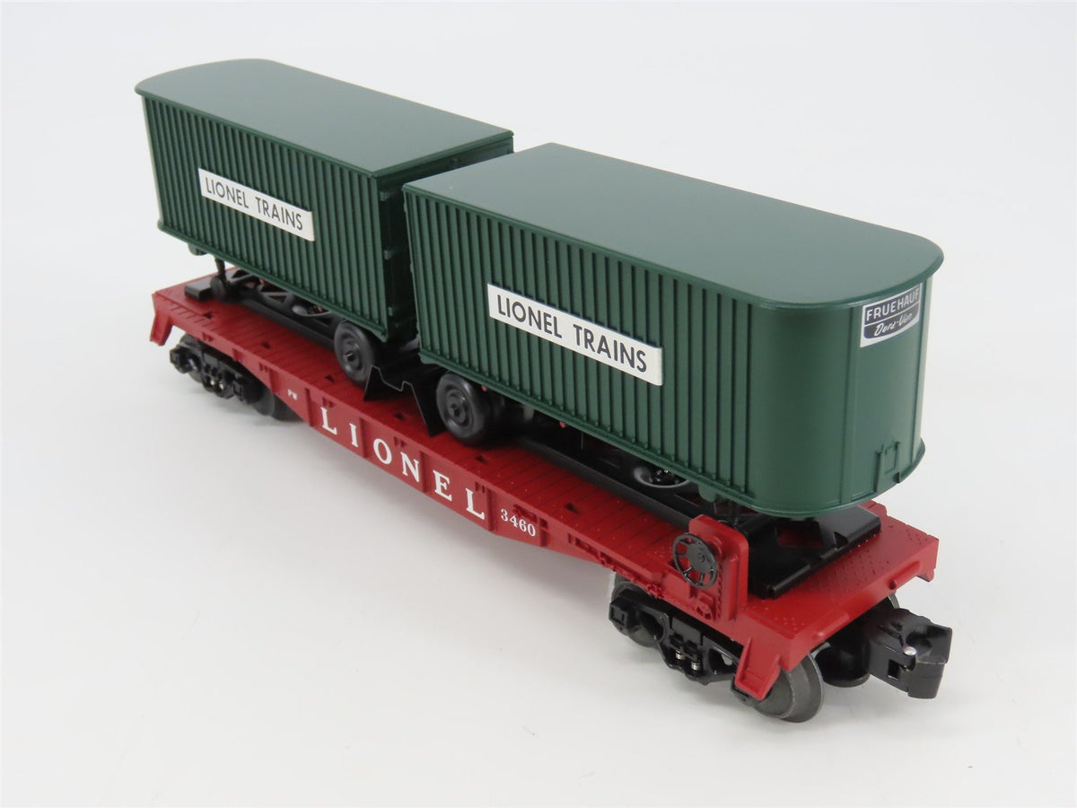 O Gauge 3-Rail Lionel Postwar 6-39423 Lionel Lines Flatcar #3460 w/Trailers