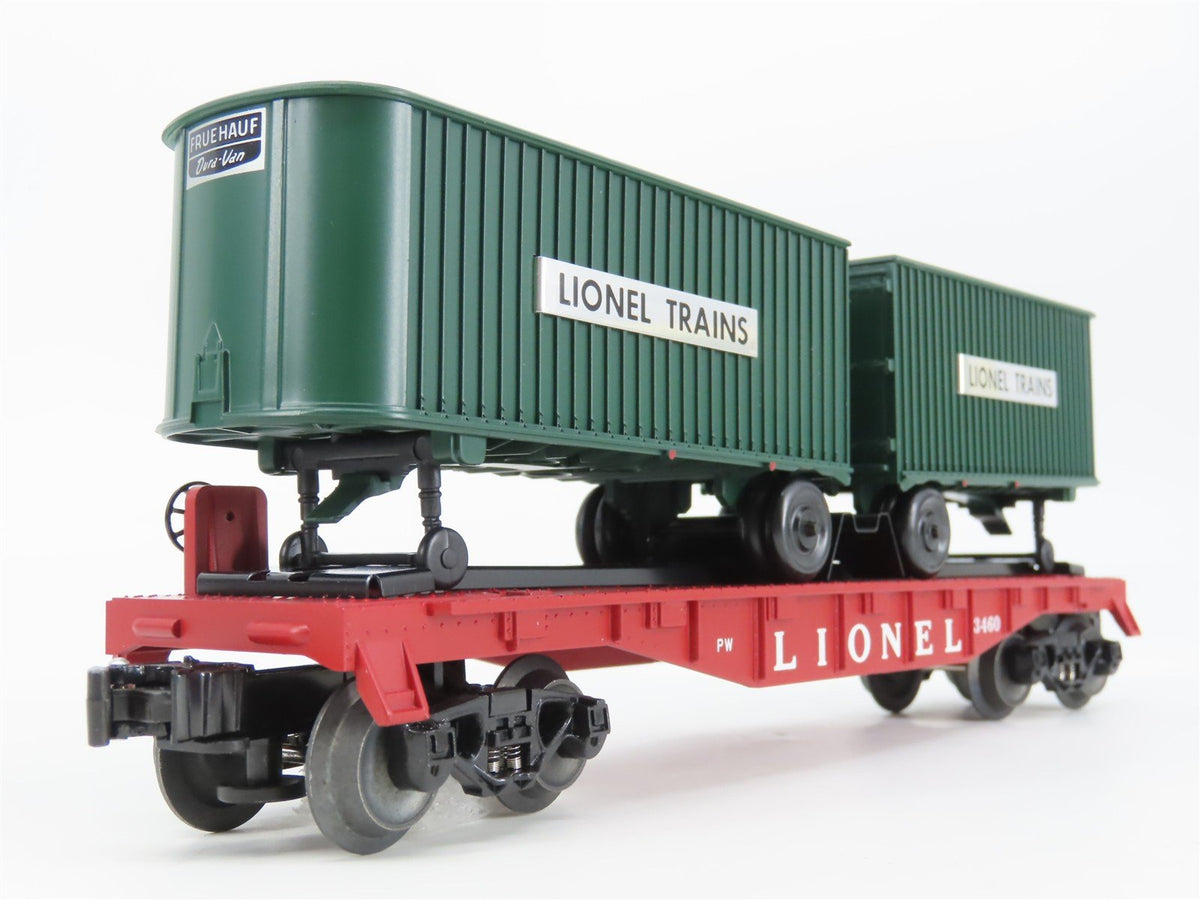 O Gauge 3-Rail Lionel Postwar 6-39423 Lionel Lines Flatcar #3460 w/Trailers