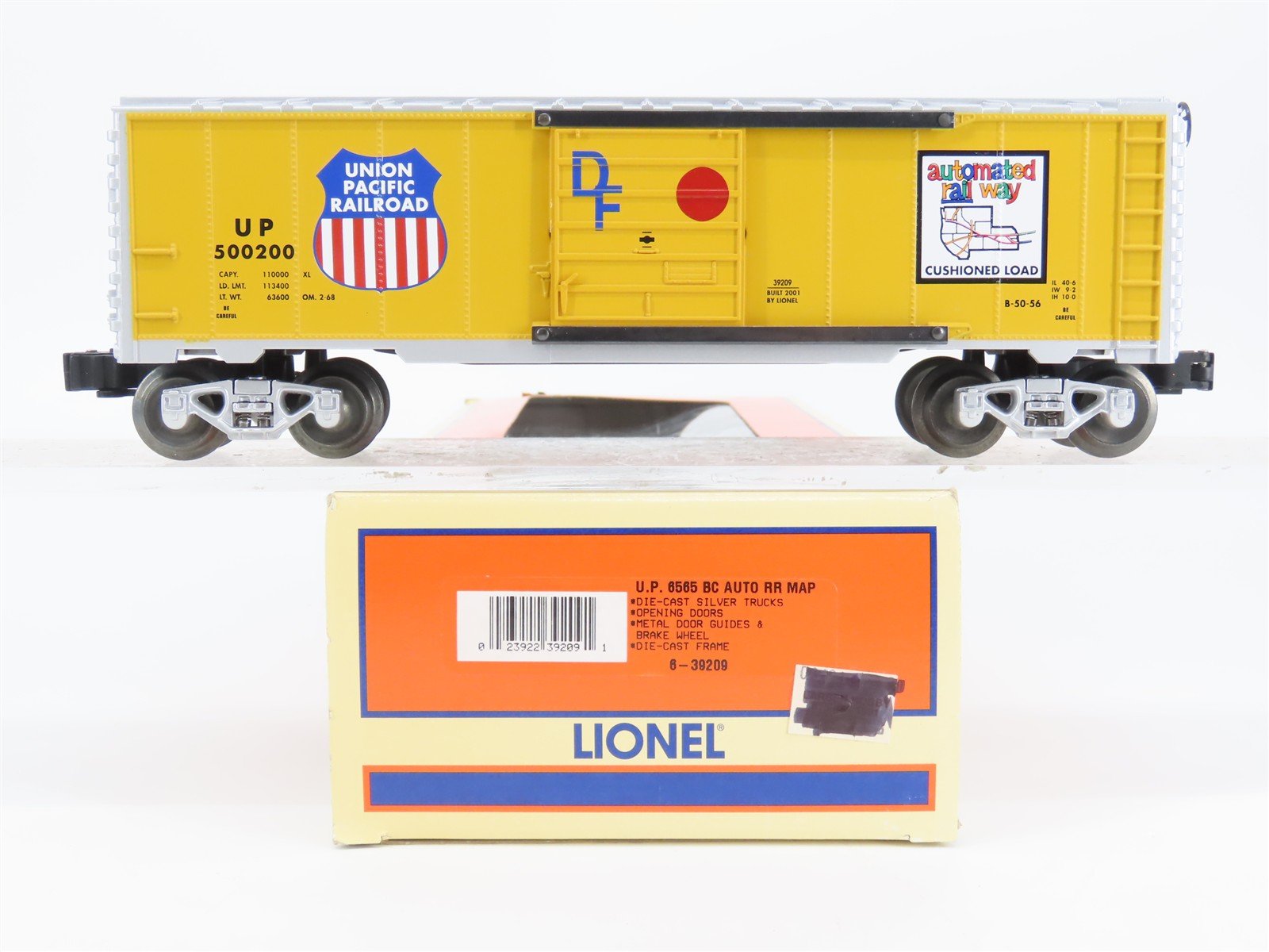 O Gauge 3-Rail Lionel 6-39209 UP 6565 "Automated Rail Way" Boxcar 500200