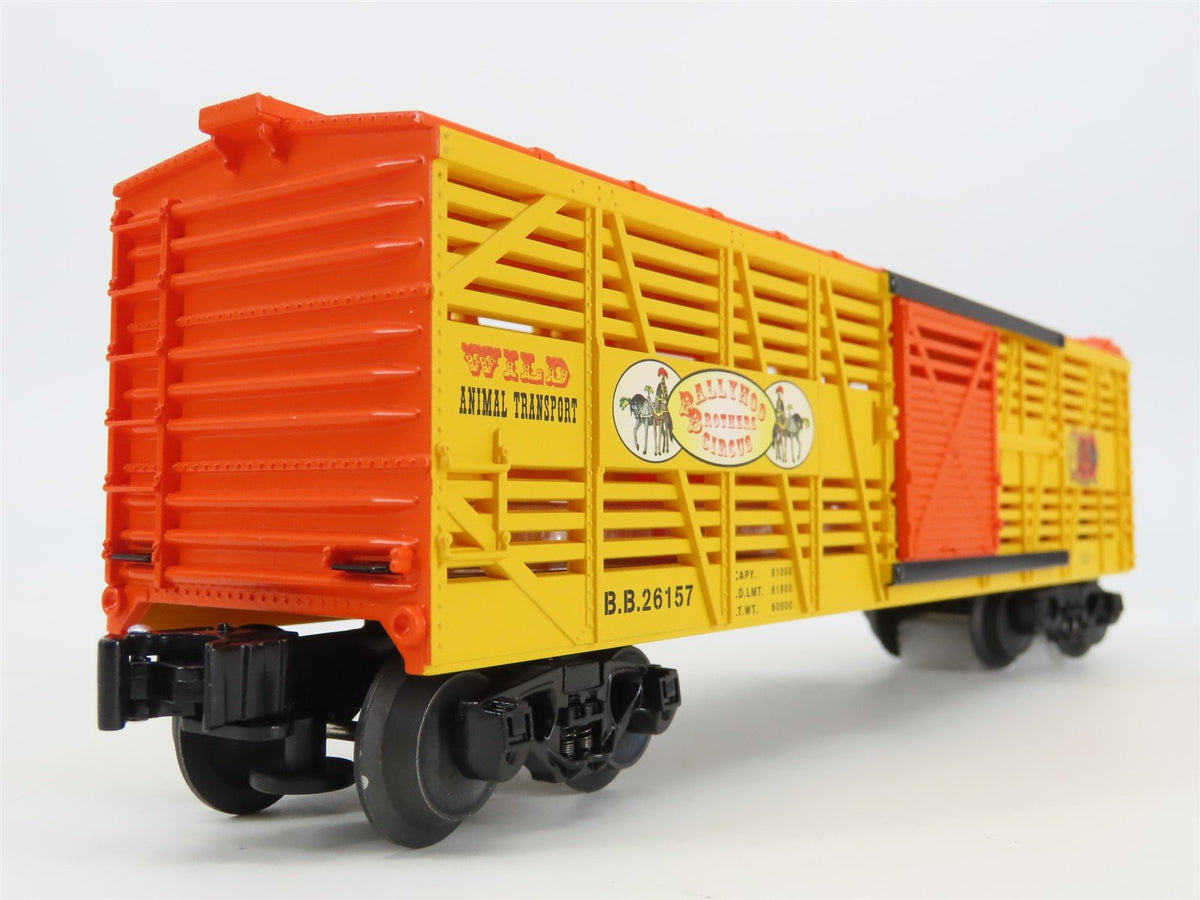 O Gauge 3-Rail Lionel 6-26157 BB Ballyhoo Brothers Circus Stock Car w/Animals