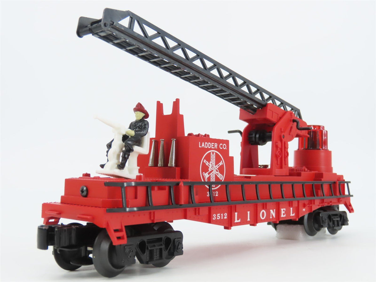 O Gauge 3-Rail Lionel Postwar 6-29844 Fireman and Ladder Car #3512