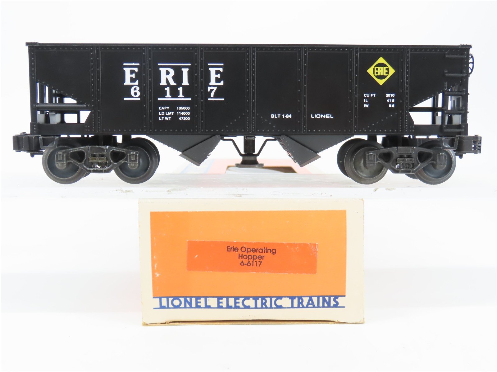 O Gauge 3-Rail Lionel 6-6117 Erie Operating Hopper #6-6117