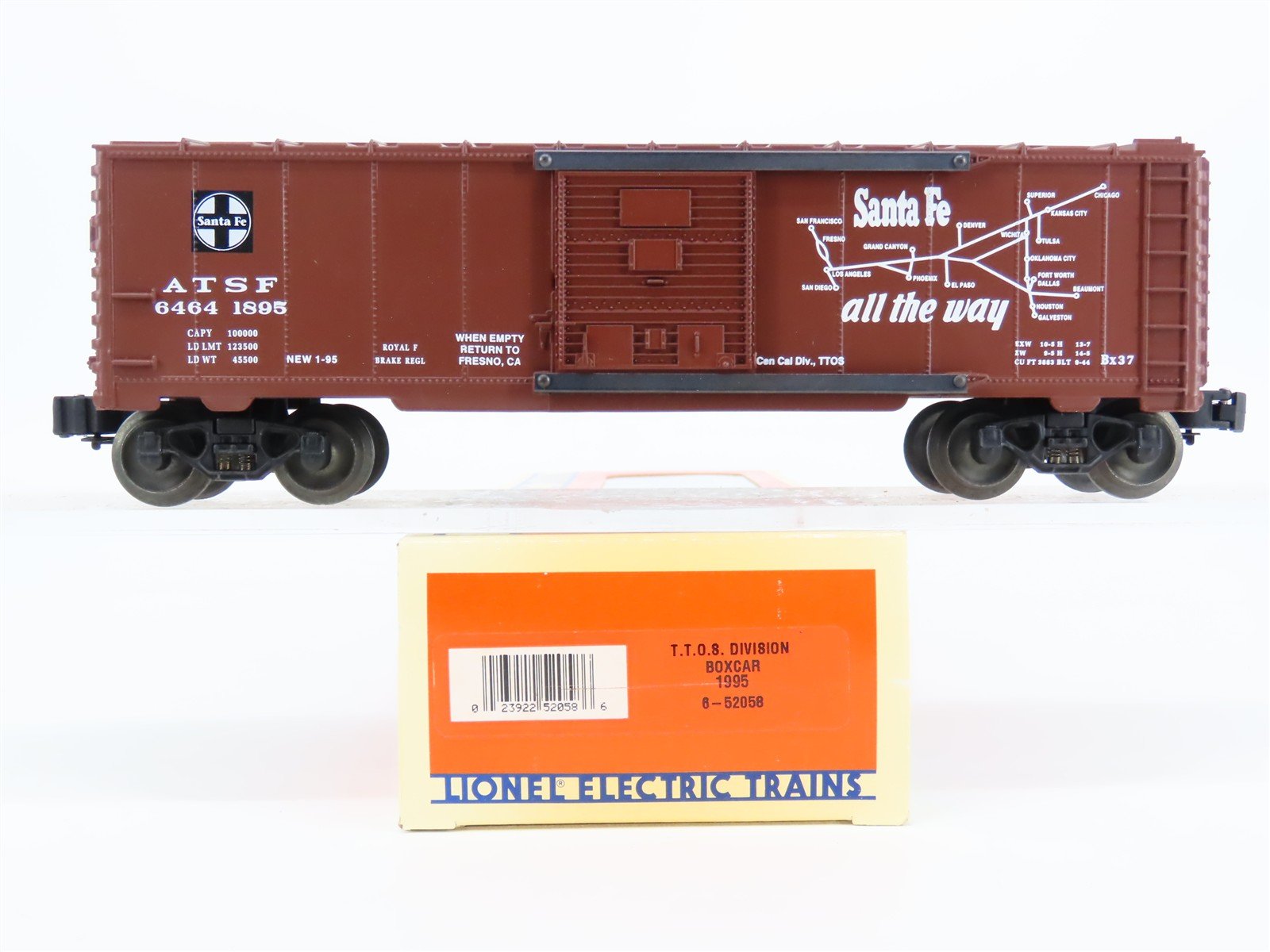 O Gauge 3-Rail Lionel 6-52058 TTOS ATSF Super Chief California Box Car #64641895