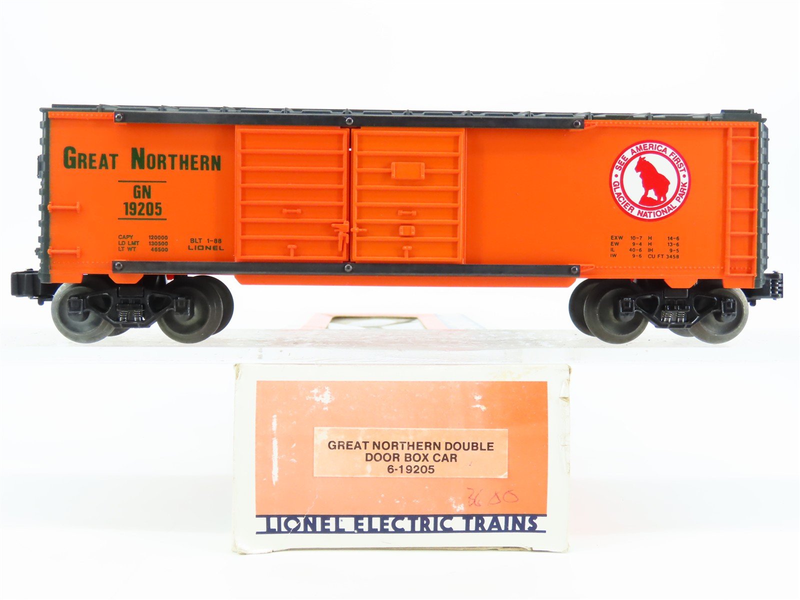 O Gauge 3-Rail Lionel 6-19205 GN Glacier National Park Box Car #19205
