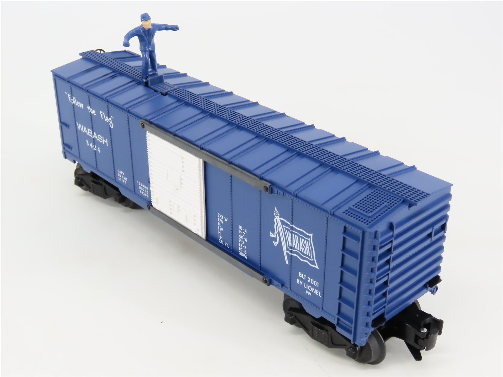 O Gauge 3-Rail Lionel 6-26770 WAB Wabash Operating Brakeman Box Car #3424