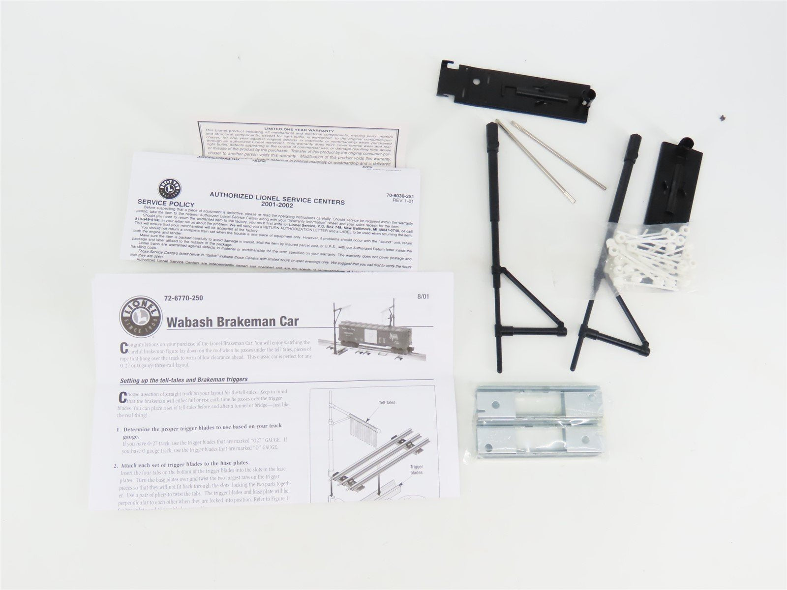 O Gauge 3-Rail Lionel 6-26770 WAB Wabash Operating Brakeman Box Car #3424