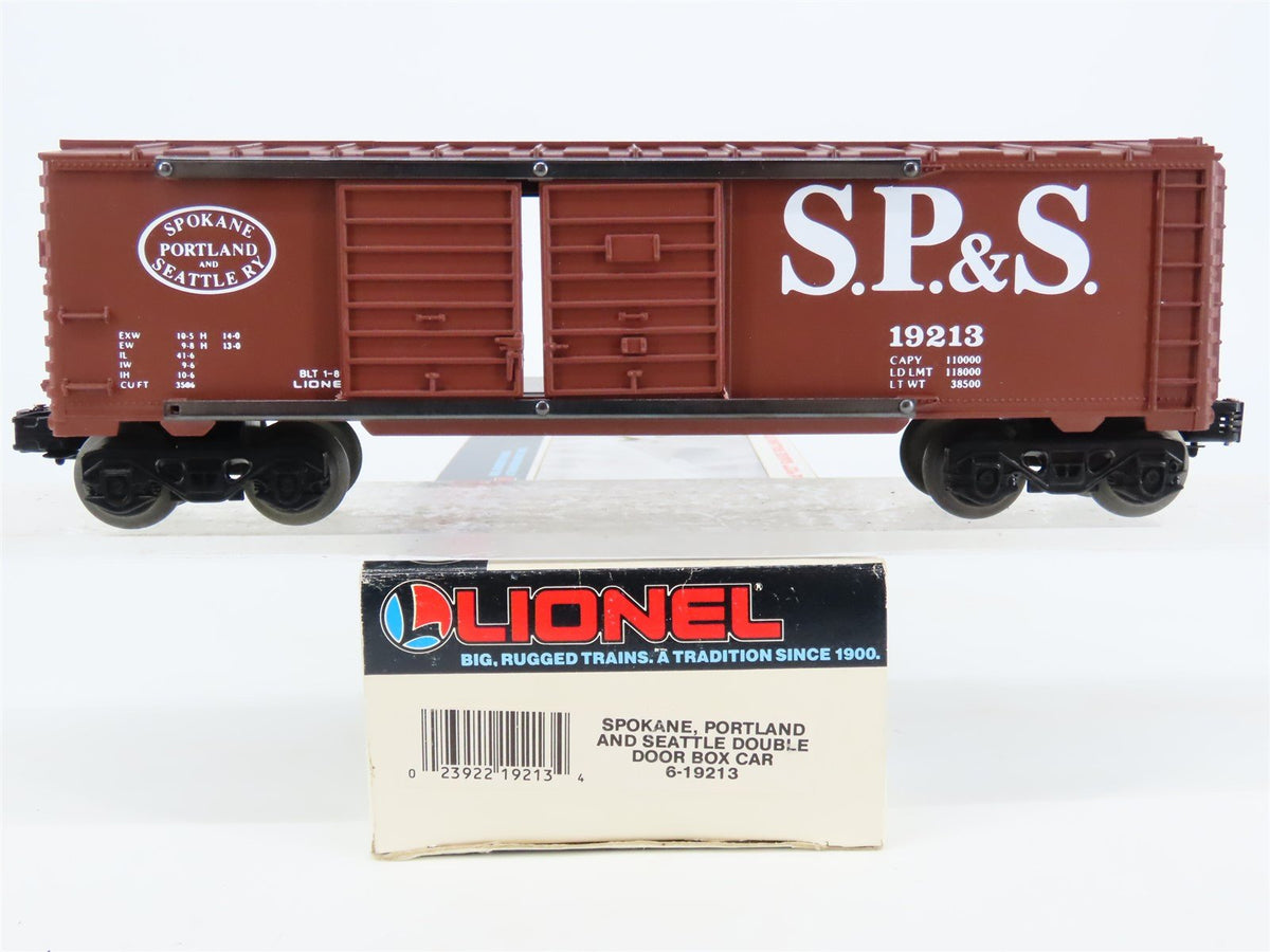O Gauge 3-Rail Lionel 6-19213 SP&amp;S Spokane Portland &amp; Seattle Box Car #19213
