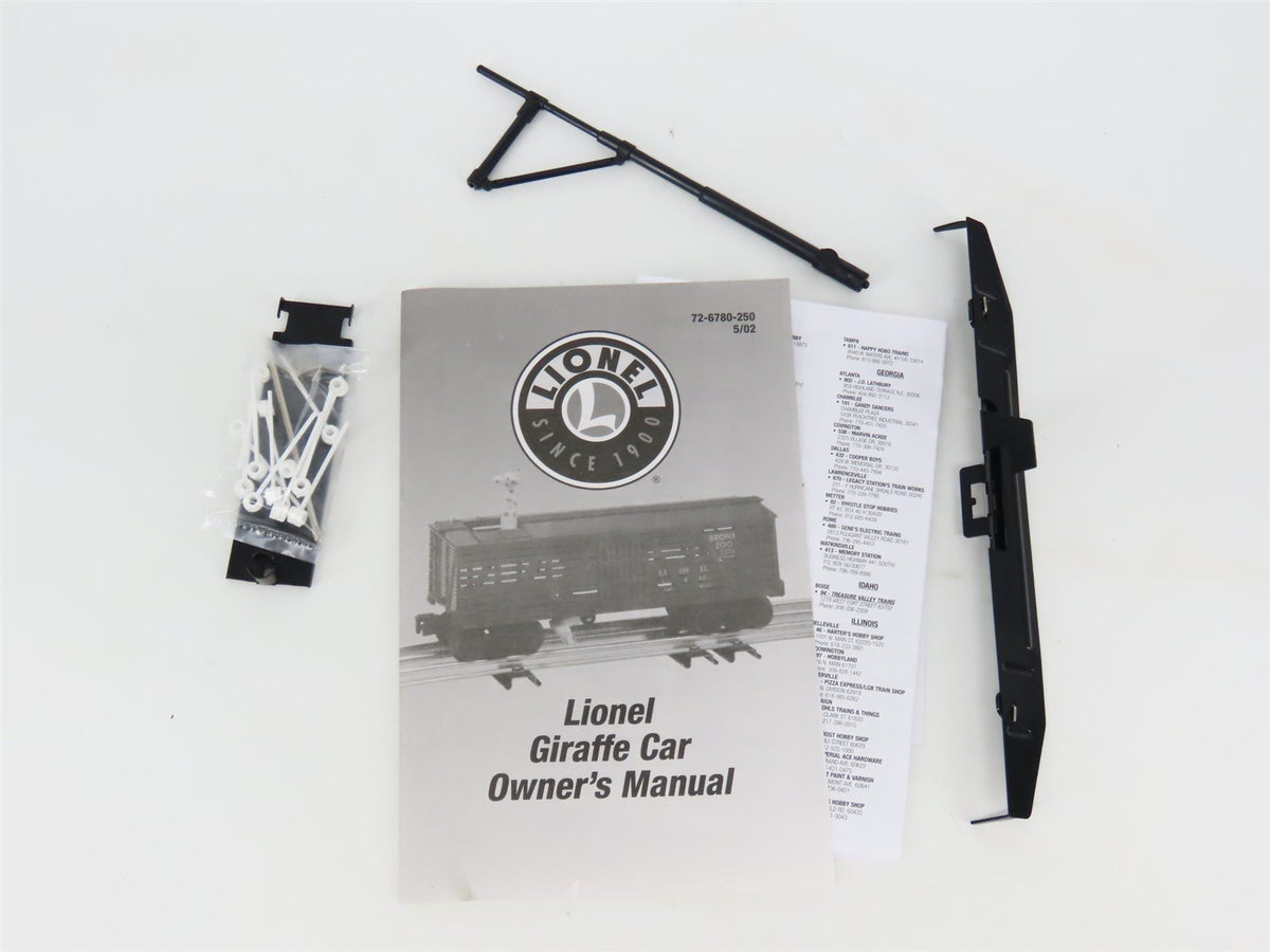 O Gauge 3-Rail Lionel 6-26780 Bronx Zoo Operating Giraffe Car #3376