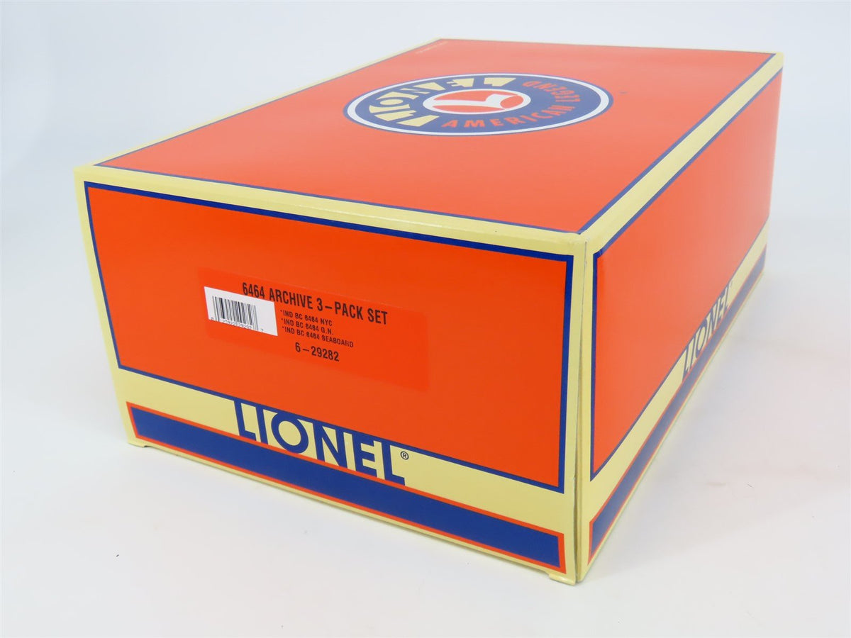 O Gauge 3-Rail Lionel 6-29282 GN/NYC/SAL 6464 Archive Single Door Box Car 3-Pack