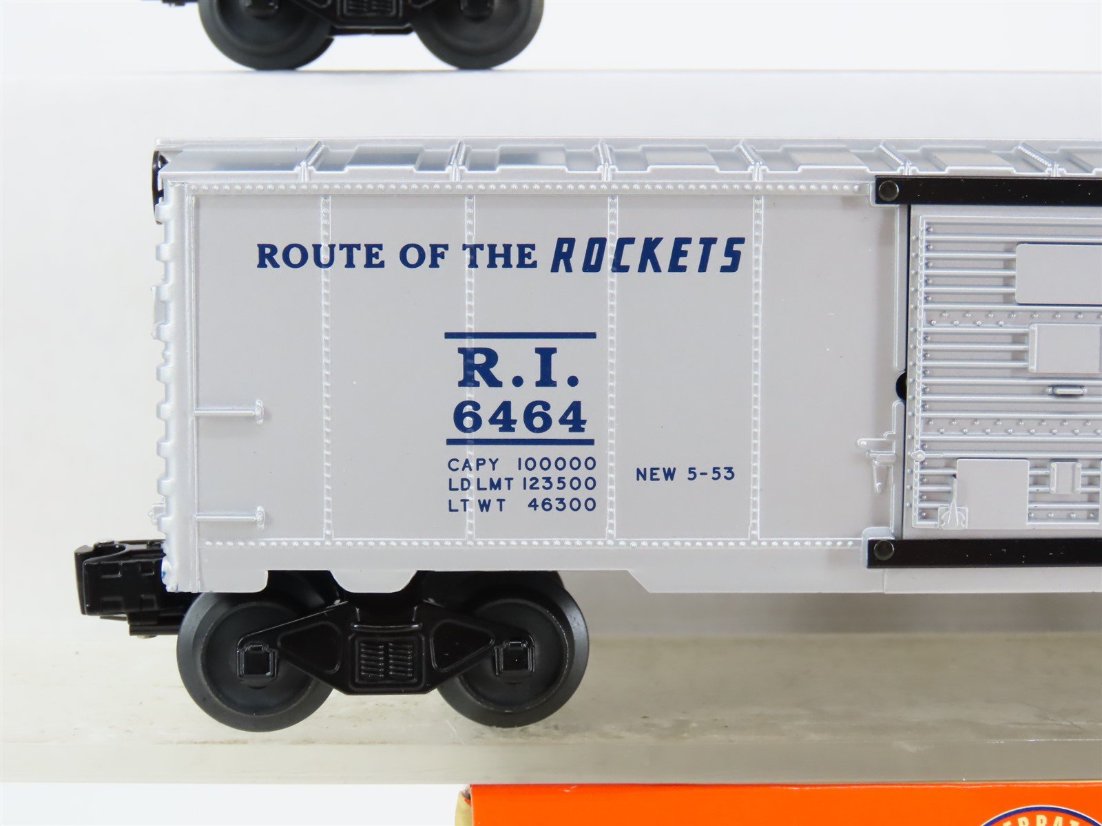 O Gauge 3-Rail Lionel Postwar 6-27710 RI & MP 6464 Single Door Box Car 2-Pack