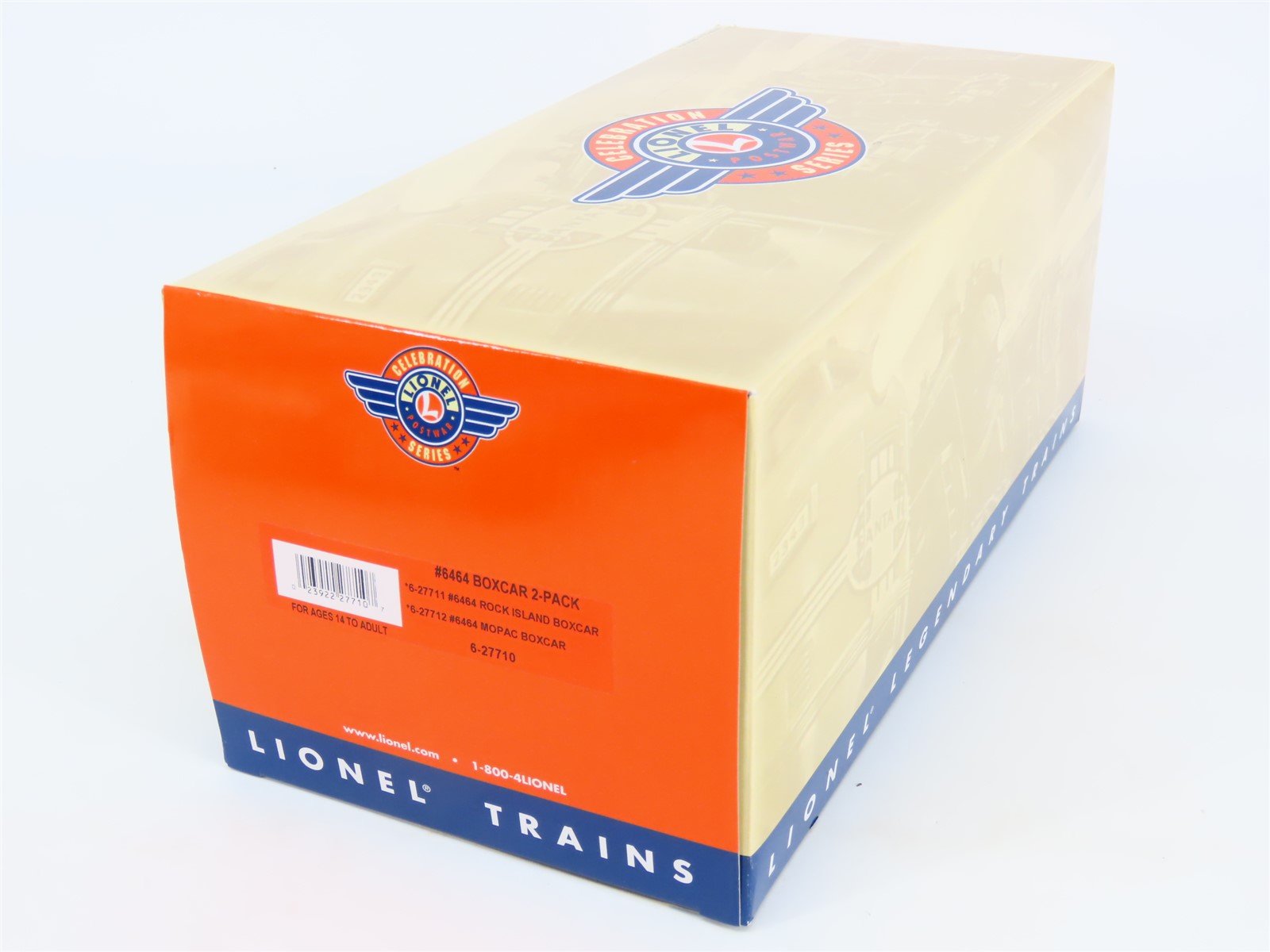 O Gauge 3-Rail Lionel Postwar 6-27710 RI & MP 6464 Single Door Box Car 2-Pack