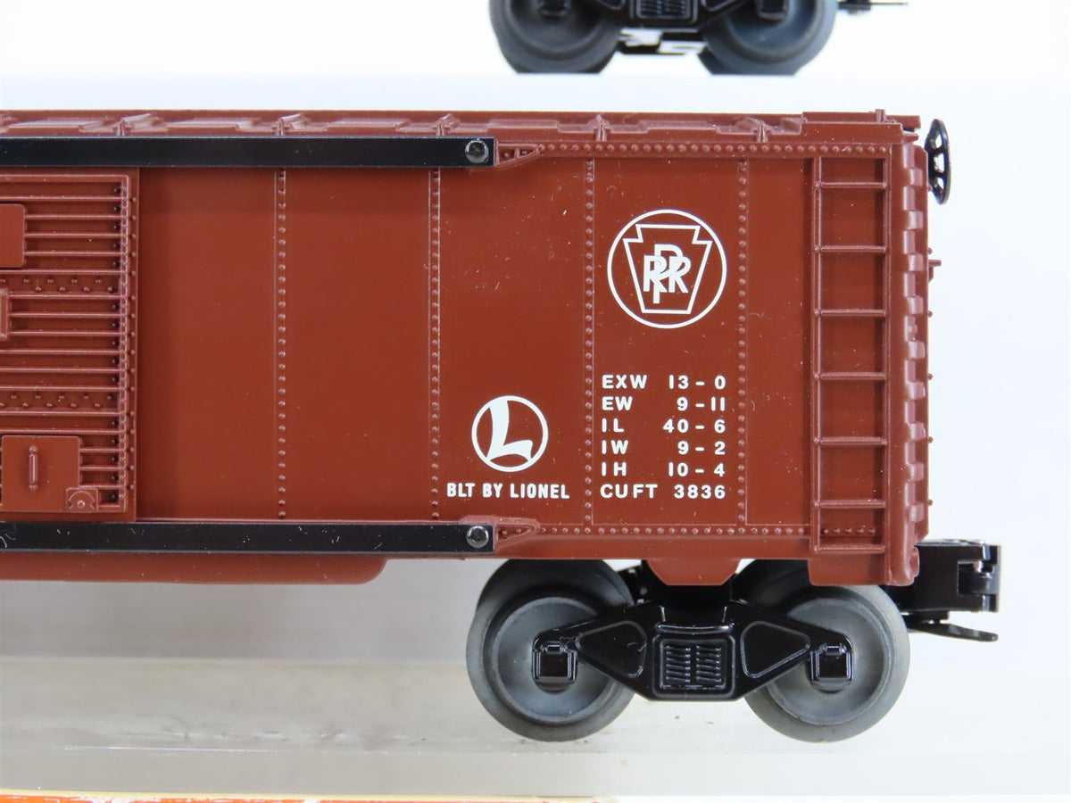 O Gauge 3-Rail Lionel Postwar 6-27776 PRR &amp; CG 6464 Single Door Box Car 2-Pk. #3