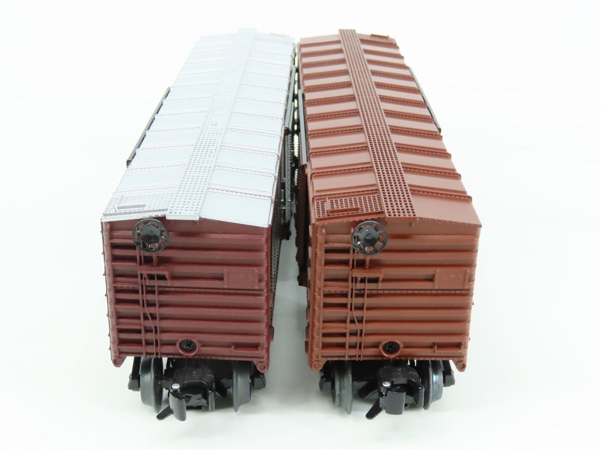 O Gauge 3-Rail Lionel Postwar 6-27776 PRR &amp; CG 6464 Single Door Box Car 2-Pk. #3