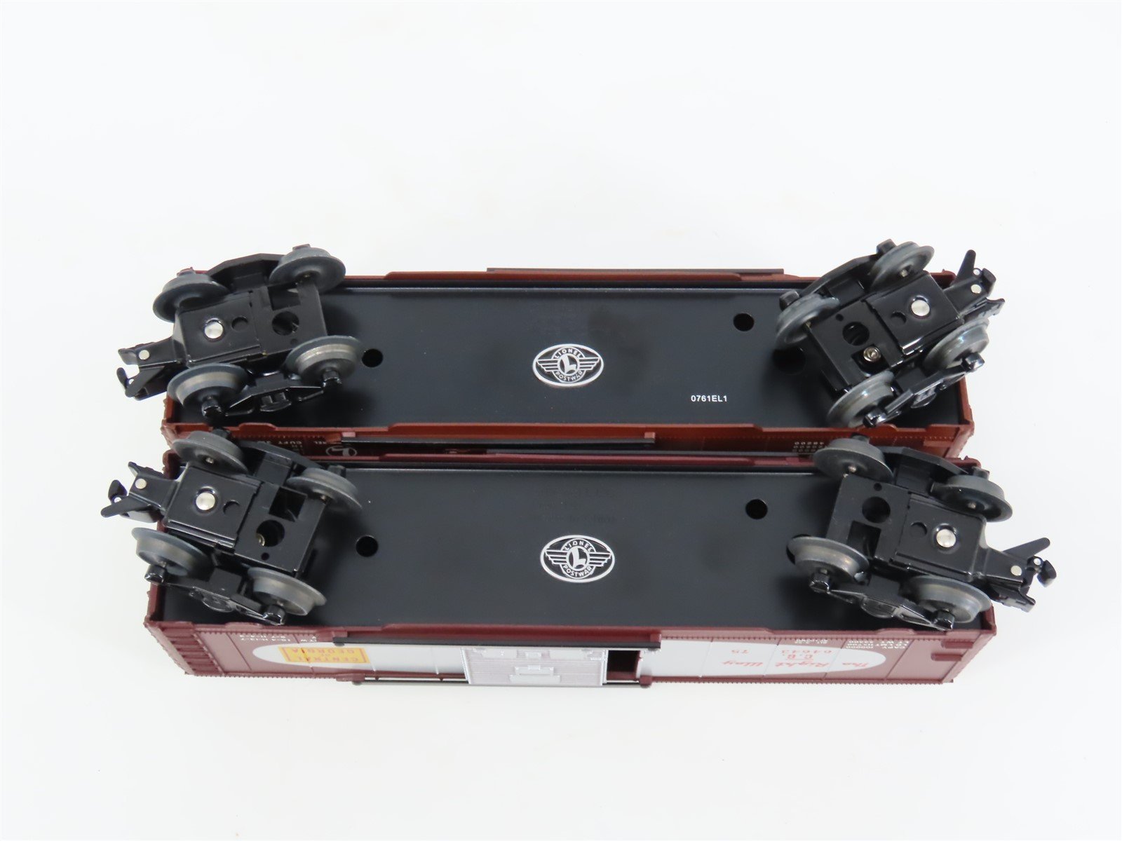 O Gauge 3-Rail Lionel Postwar 6-27776 PRR & CG 6464 Single Door Box Car 2-Pk. #3