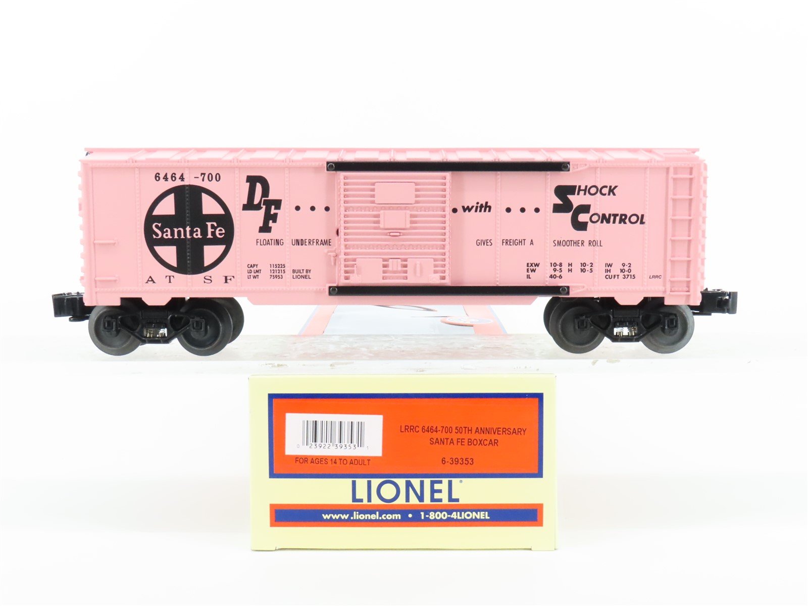 O Gauge 3-Rail Lionel 6-39353 LRRC ATSF Santa Fe 50 Years Box Car #6464-700