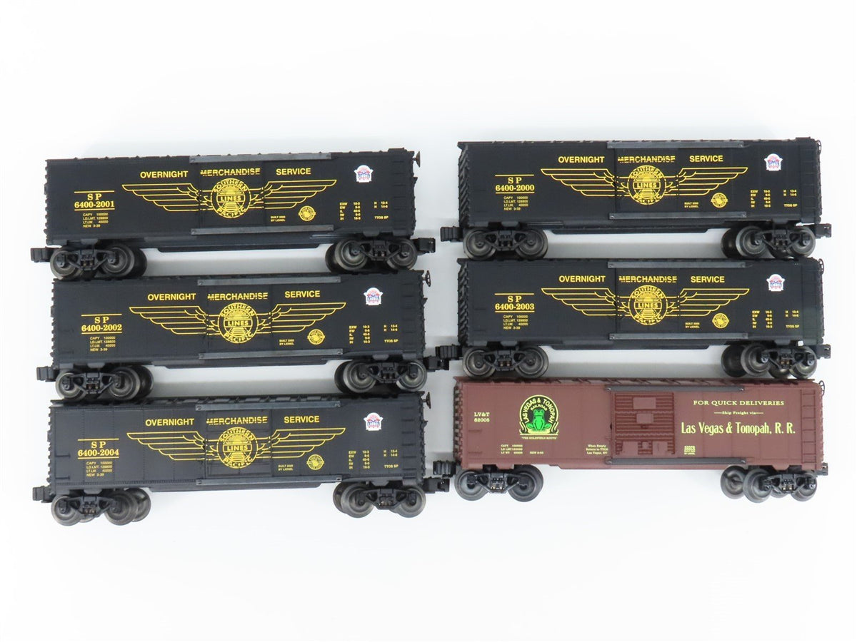 O Gauge 3-Rail Lionel 6-52205 TTOS SP Box Car Set of 5 + Extra LV&amp;T Car