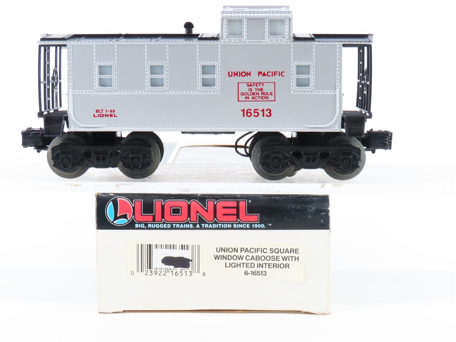 O Gauge 3-Rail Lionel 6-16513 UP Union Pacific Square Window Caboose #16513