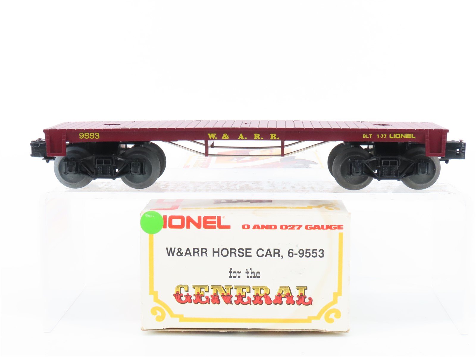 O Gauge 3-Rail Lionel 6-9553 W&ARR Western & Atlantic Horse Car #9553