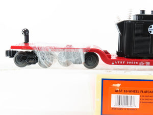 O Gauge 3-Rail Lionel 6-29656 ATSF 16-Wheel Flat Car #90096 w/ Transformer