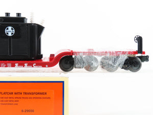 O Gauge 3-Rail Lionel 6-29656 ATSF 16-Wheel Flat Car #90096 w/ Transformer