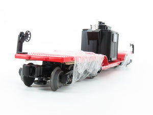 O Gauge 3-Rail Lionel 6-29656 ATSF 16-Wheel Flat Car #90096 w/ Transformer