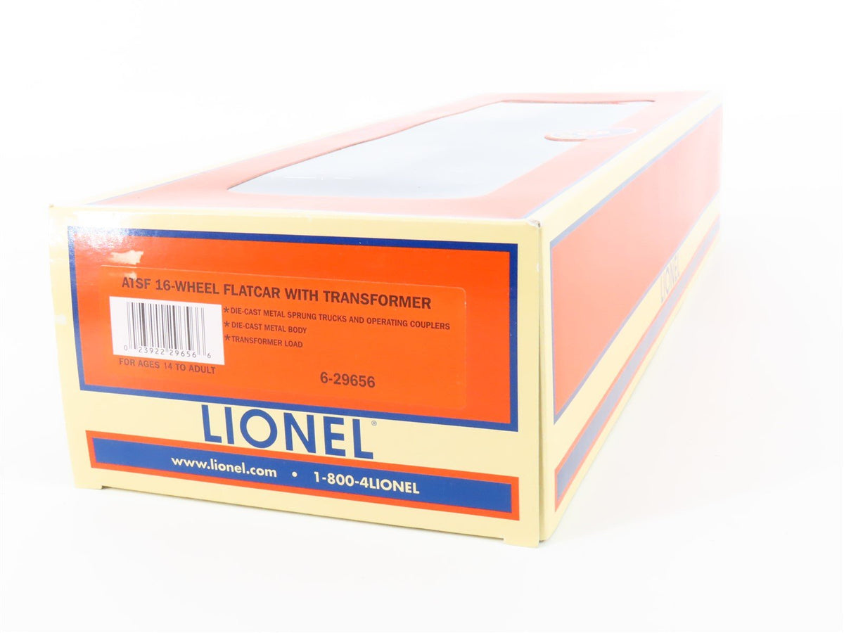 O Gauge 3-Rail Lionel 6-29656 ATSF 16-Wheel Flat Car #90096 w/ Transformer