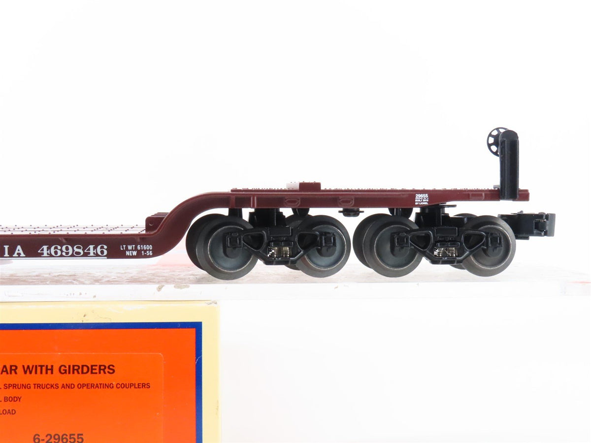 O Gauge 3-Rail Lionel 6-29655 PRR 16-Wheel Flat Car #469846 w/ Girders