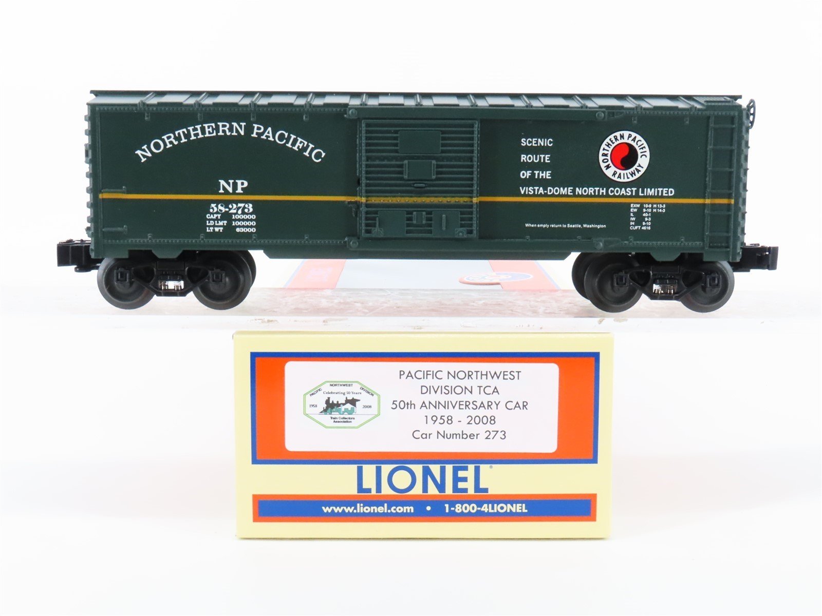 O Gauge 3-Rail Lionel Pacific Northwest Division TCA NP Northern Pacific Box Car