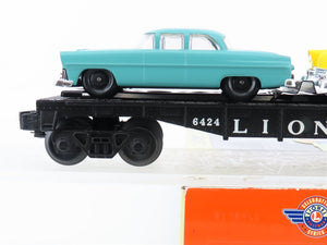 O Gauge 3-Rail Lionel Postwar 6-27734 Flat Car #6424 w/ Two Automobiles