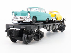 O Gauge 3-Rail Lionel Postwar 6-27734 Flat Car #6424 w/ Two Automobiles