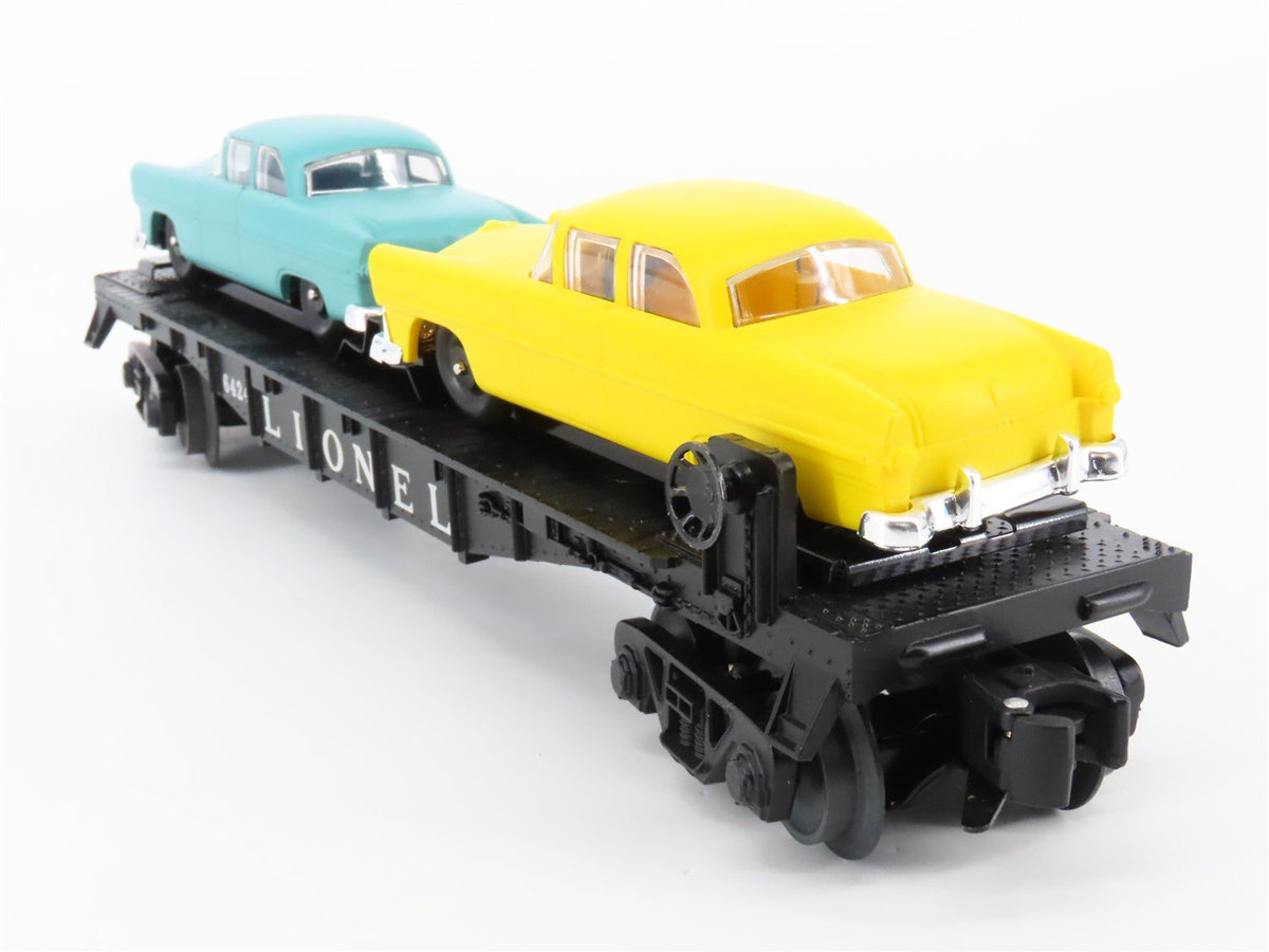 O Gauge 3-Rail Lionel Postwar 6-27734 Flat Car #6424 w/ Two Automobiles