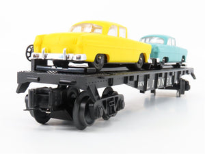 O Gauge 3-Rail Lionel Postwar 6-27734 Flat Car #6424 w/ Two Automobiles