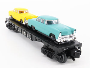 O Gauge 3-Rail Lionel Postwar 6-27734 Flat Car #6424 w/ Two Automobiles